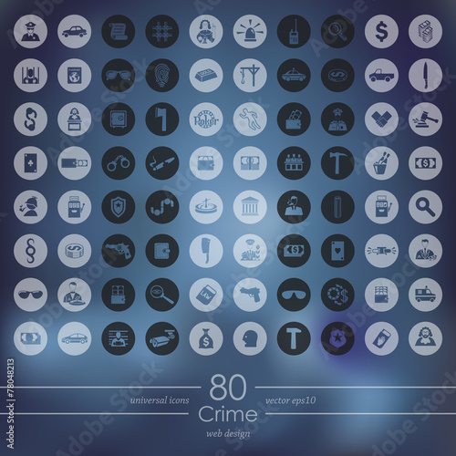 Set of crime icons