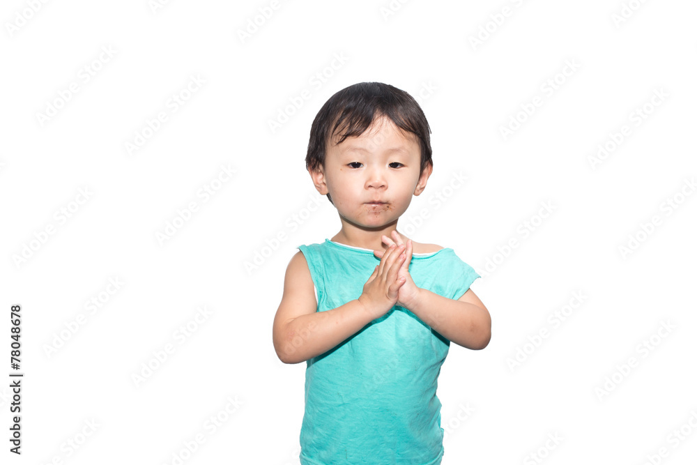 Kids are cute smile isolate on white Kids are cute smile isolate on white