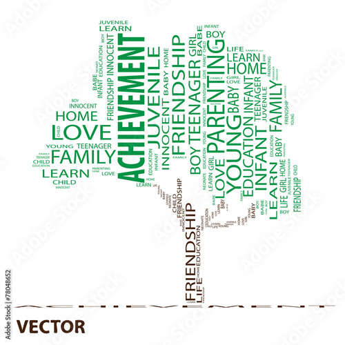Vector conceptual education word cloud
