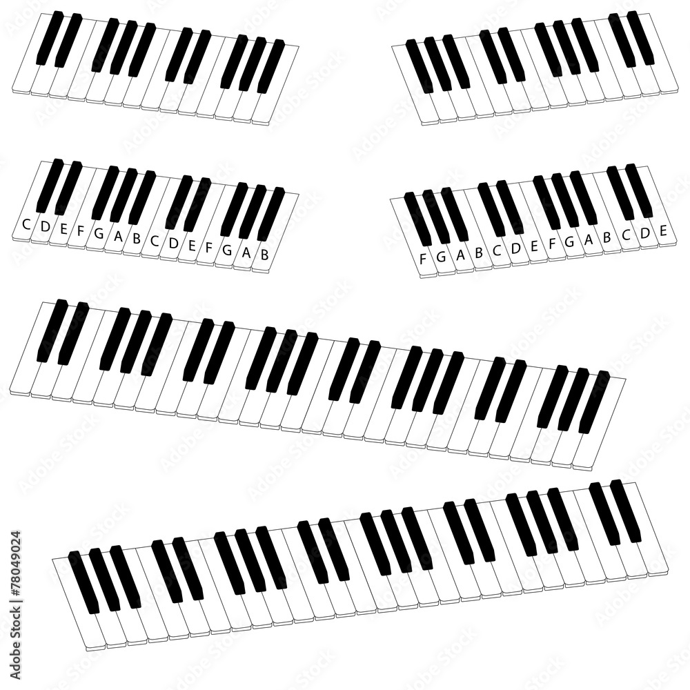 isometric piano keyboard set isometric piano keyboard set