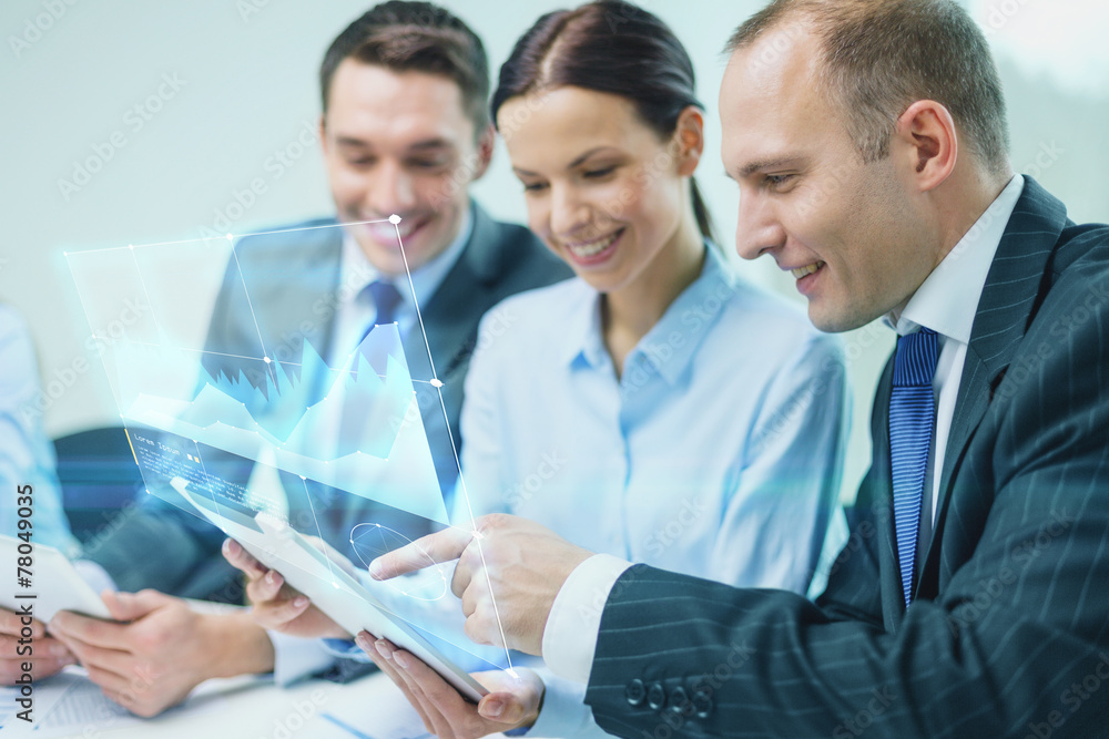 business team with tablet pc having discussion business team with tablet pc having discussion
