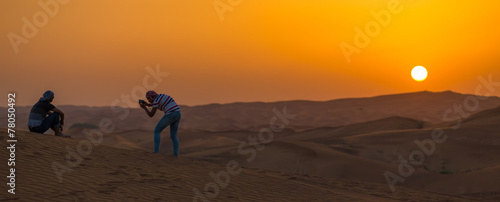 couple pictures of the sunset in the desert © Alexandr Vlassyuk