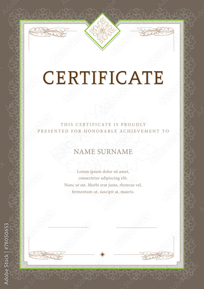 certificate, Diploma of completion, vector design template certificate, Diploma of completion, vector design template