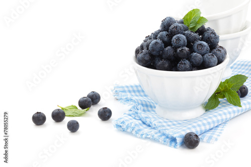 Fresh blueberries.