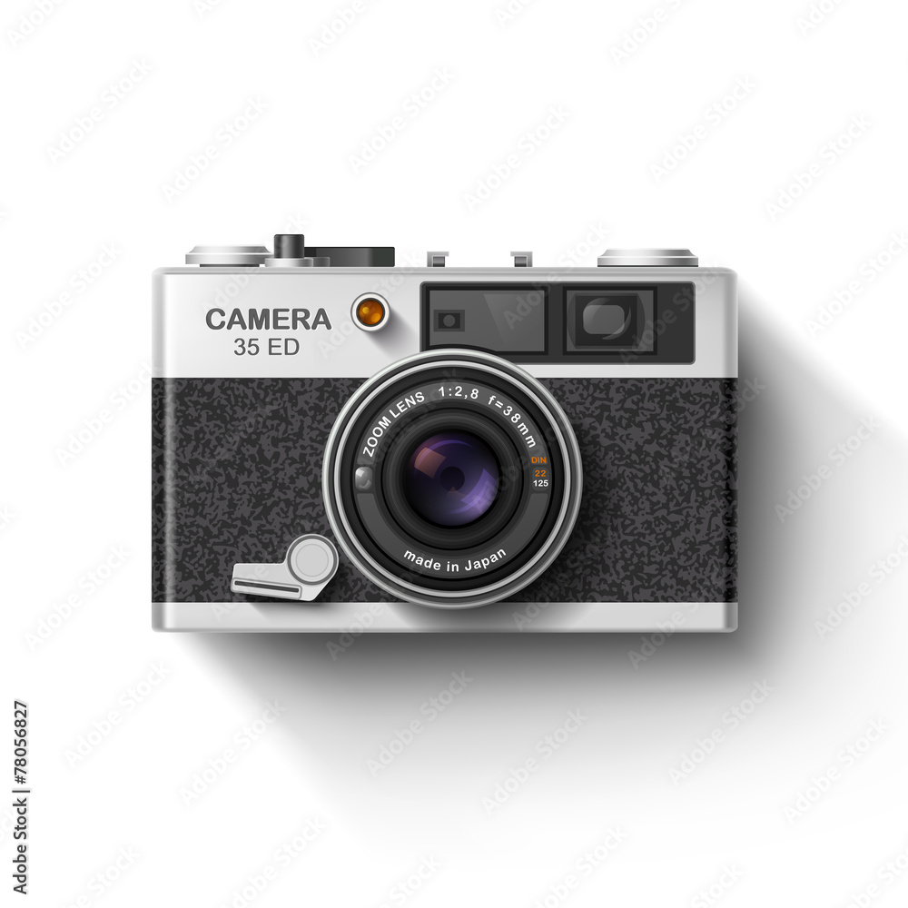 Old photo camera. Vector Old photo camera. Vector