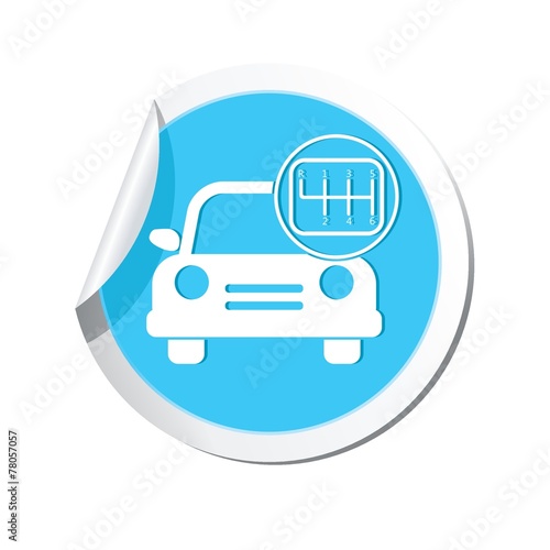 Car service. Car with stick shift icon