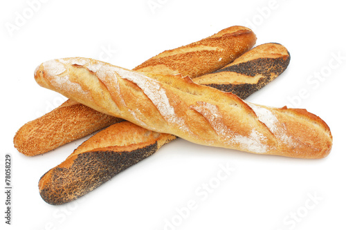 Baguette de pain au pavot - French bread
