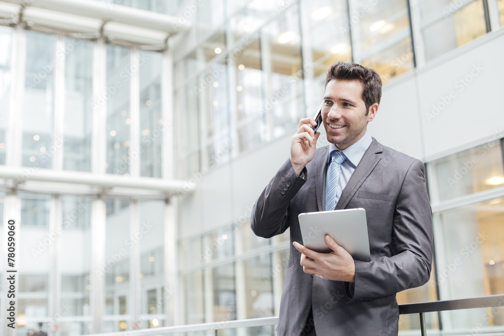 Business man with tablet computer Business man with tablet computer