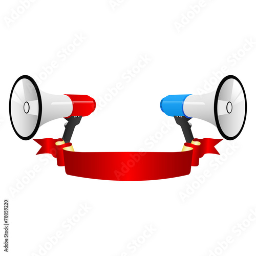 Announcement with a megaphones