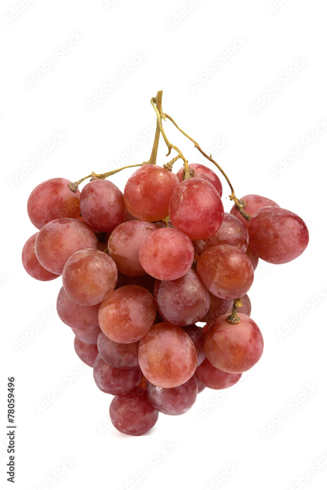 Fototapeta premium A bunch of red grape with isolated white background