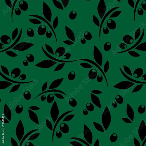 Olives vector pattern.
