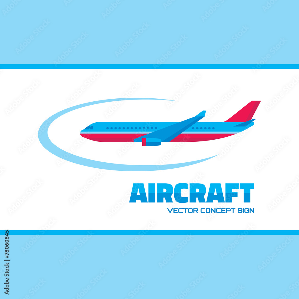 Aircraft - vector logo concept illustration. Aircraft - vector logo concept illustration.