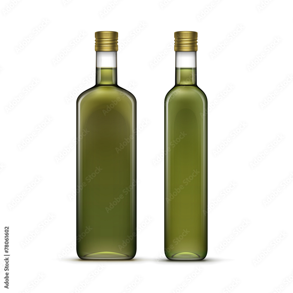 Vector Set of Olive Oil Glass Bottles Isolated Vector Set of Olive Oil Glass Bottles Isolated