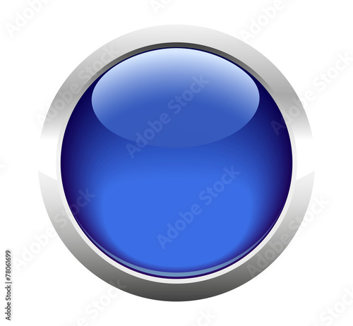 Single blank button for web. Vector.