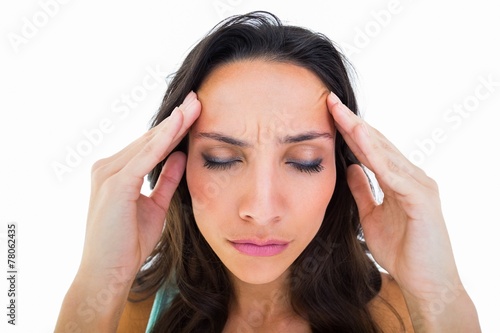 Wallpaper Mural Pretty brunette with a headache Torontodigital.ca