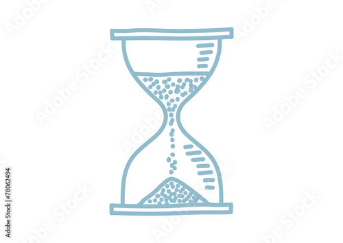 Hourglass icon on white background