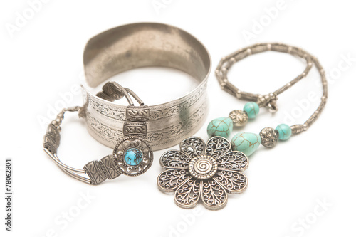collection of silver jewelry