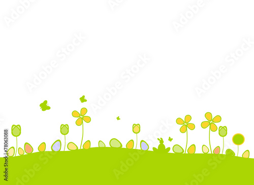 Wiese eier hase blumen