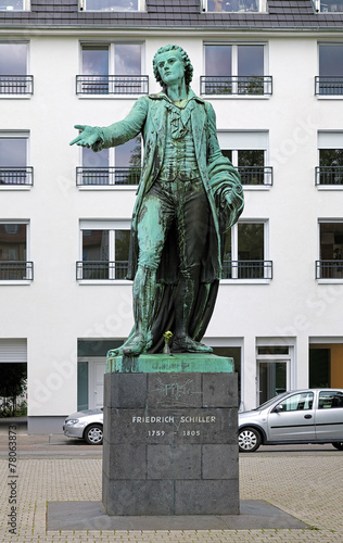 Friedrich Schiller monument in Mannheim, Germany photo