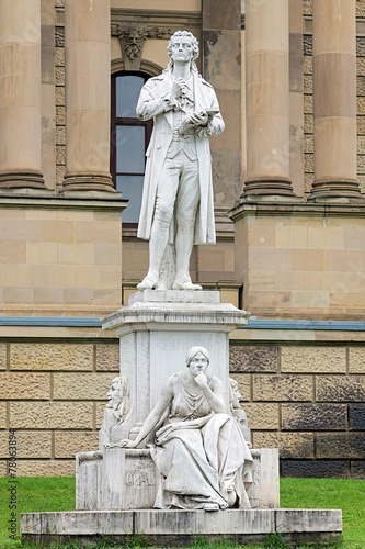 Friedrich Schiller monument in Wiesbaden, Germany