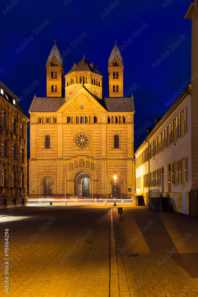 Speyer cathedral at dawn, Pfalz, Germany
