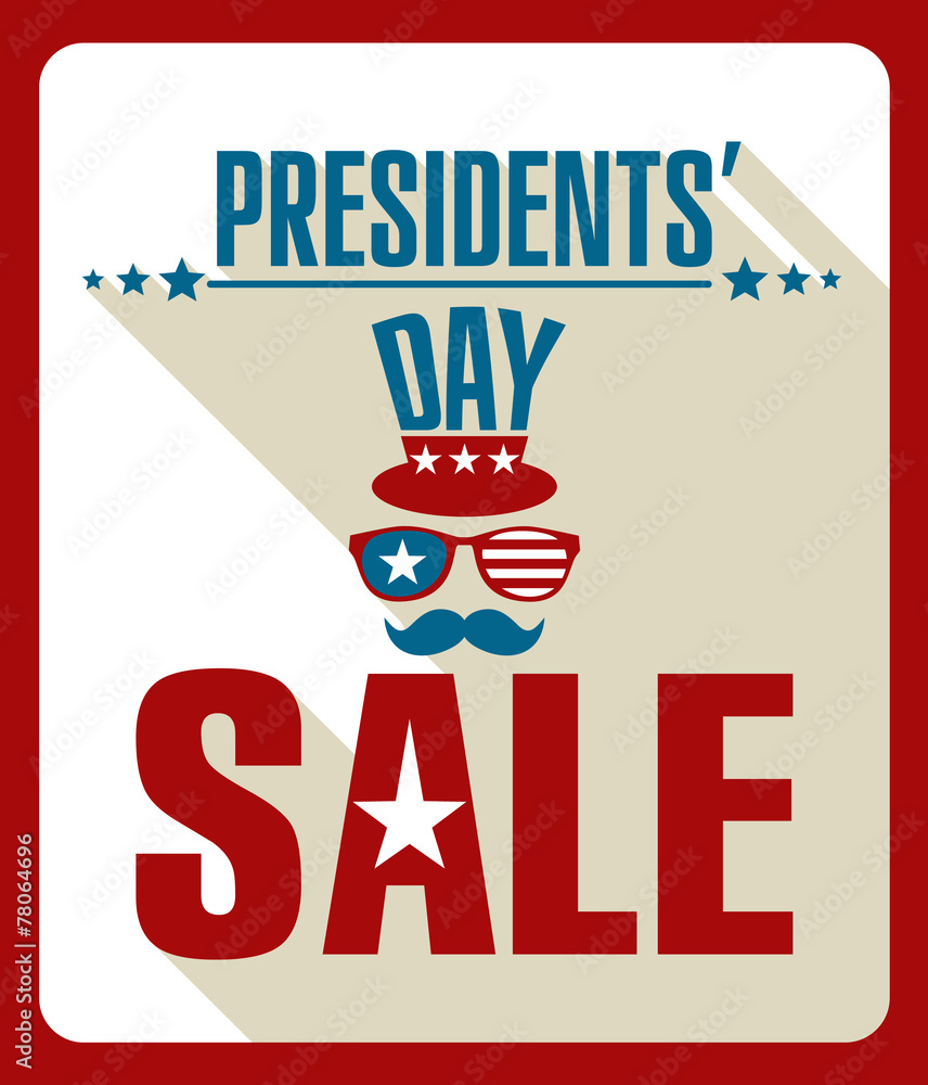 Fototapeta premium Presidents day retro background.