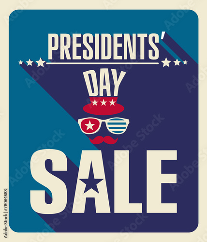 Presidents day retro background.