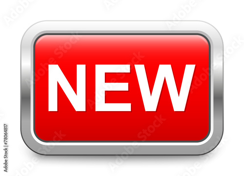 NEW – red metallic button