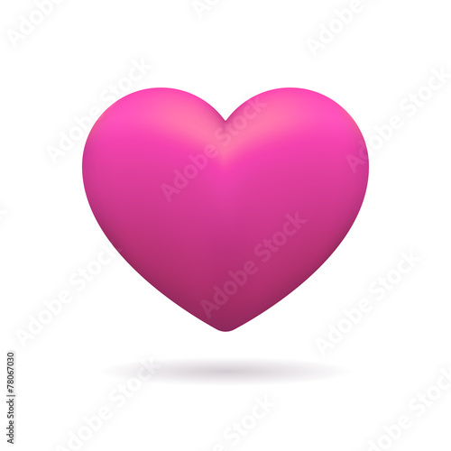 3D icon of pink heart