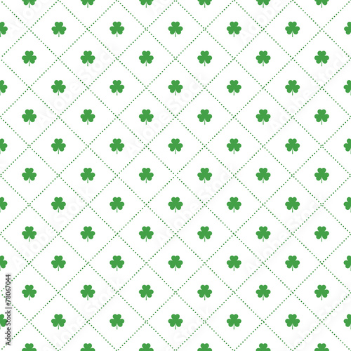 Seamless pattern with clovers leaves for St Patricks Day items.