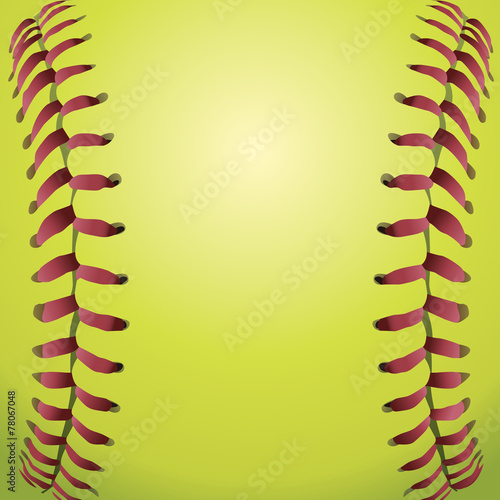 Softball Laces Closeup Background Illustration
