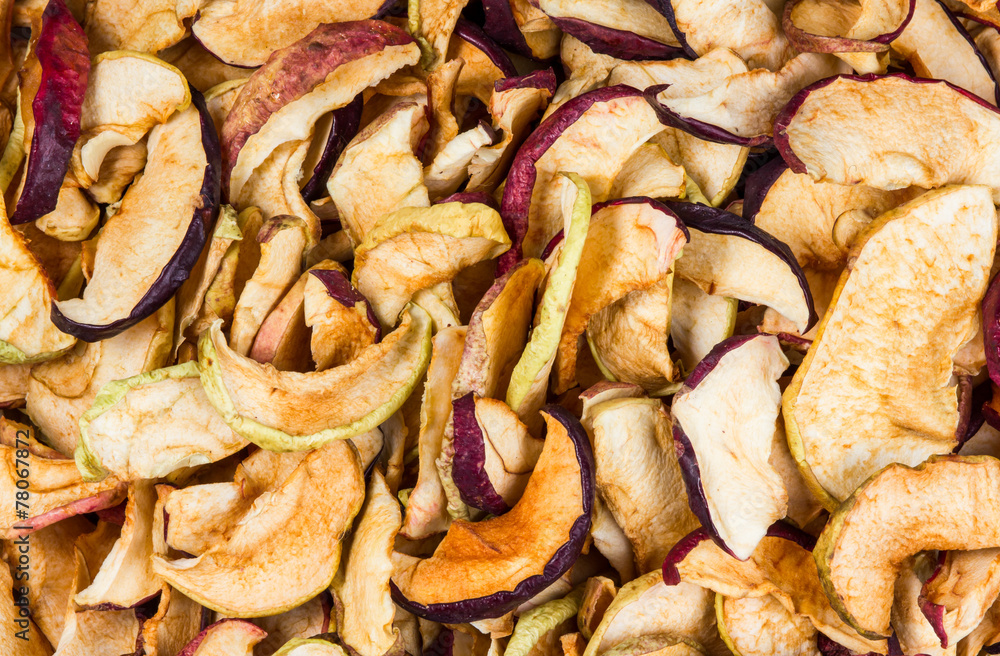 Dried apple slices background texture Dried apple slices background texture