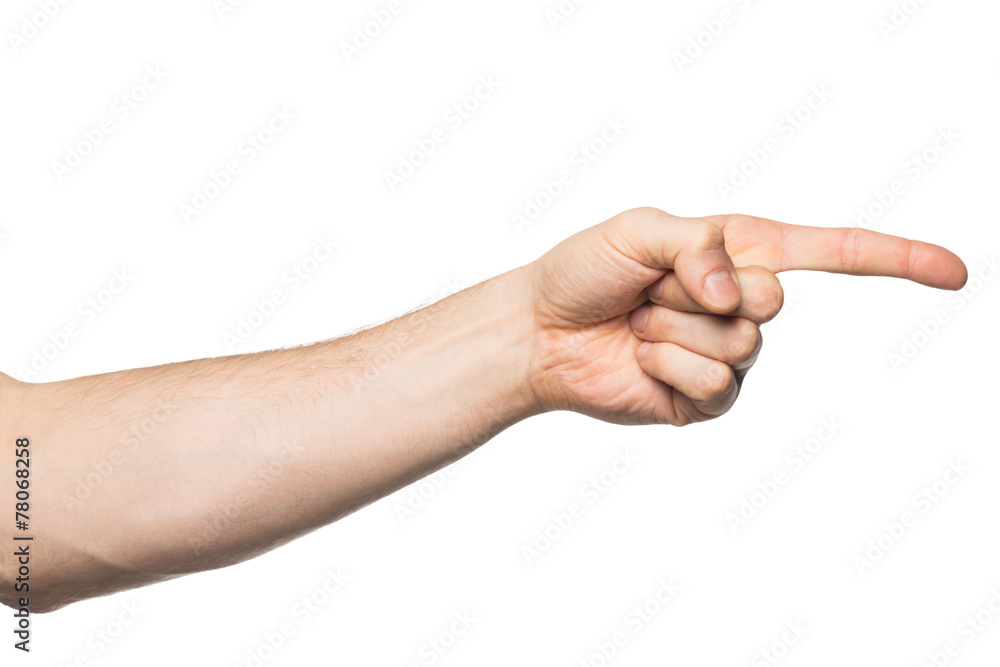 Pointing finger Pointing finger