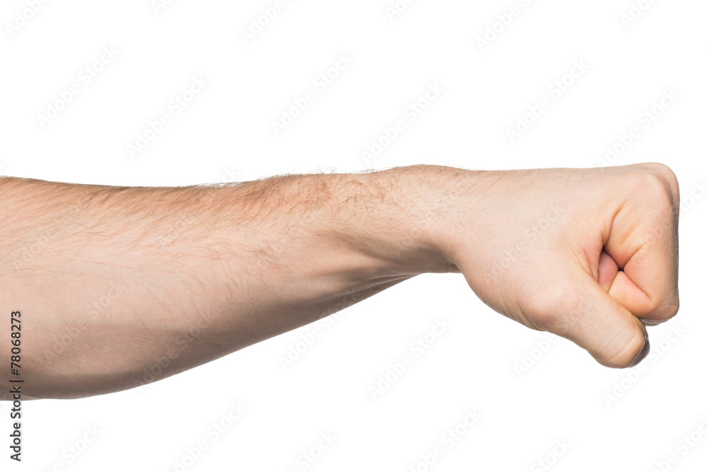 Hand with clenched a fist Hand with clenched a fist
