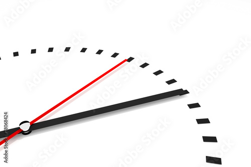 clock with red seconds hand time illustration