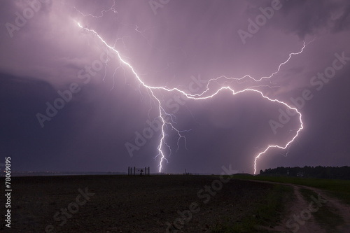 Wallpaper Mural Lightning Strike Torontodigital.ca