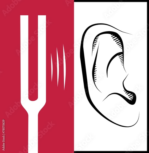 tuning fork and ear
