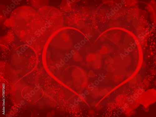 Background with red hearts