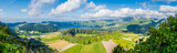 Panoramic view of the lakes of Santiago and Sete Cidades, Azores