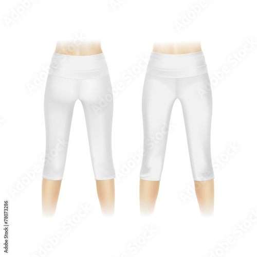 Vector White Leggings Pants Isolated