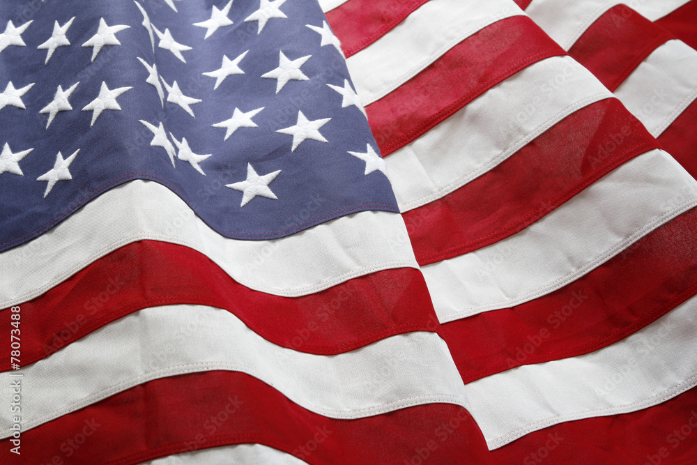 Fototapeta premium Stars and stripes of USA America flag