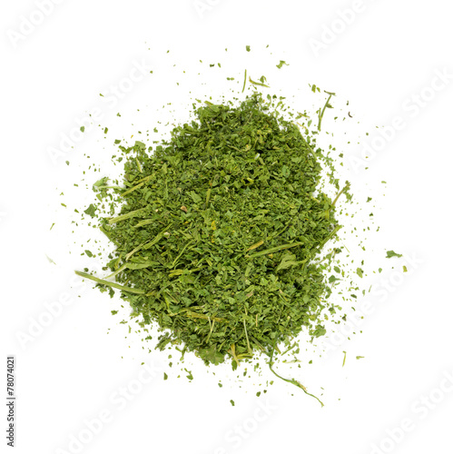 dried parsley isolated on white
