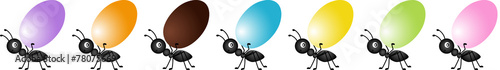 Ants on the march to deliver easter eggs