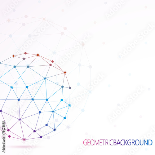 Geometric lattice, the molecules in the circle
