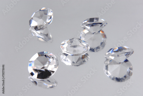 close up of the diamonds