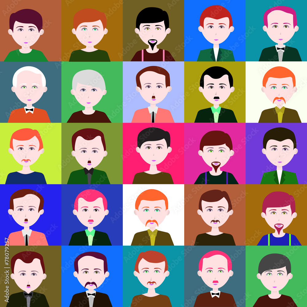 25 men. Vector. 5 25 men. Vector. 5