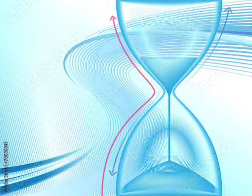 Business background with hourglass
