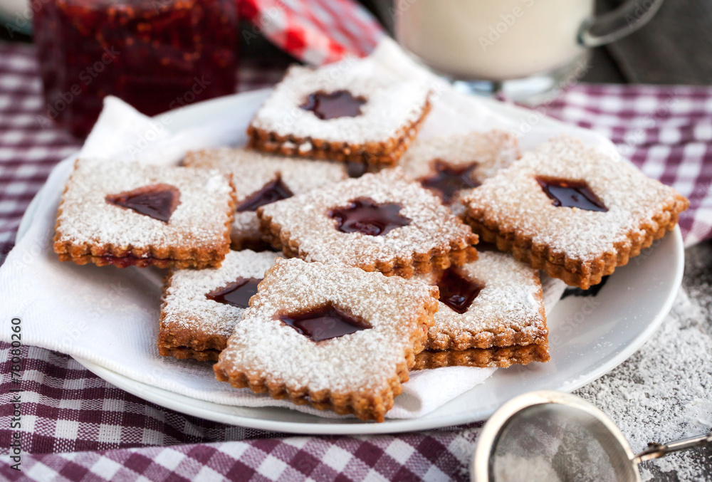 Homemade Linzer cutout cookies Homemade Linzer cutout cookies