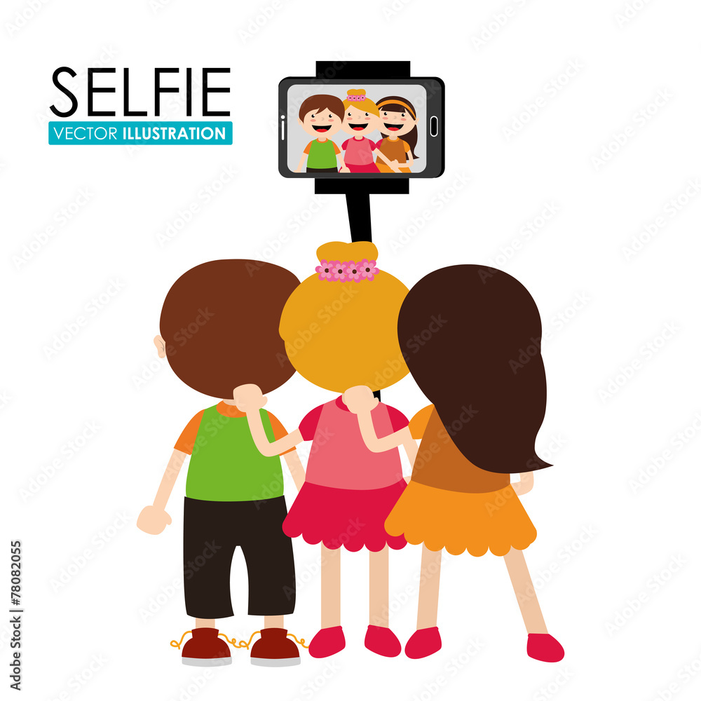 Selfie design, vector illustration. Selfie design, vector illustration.