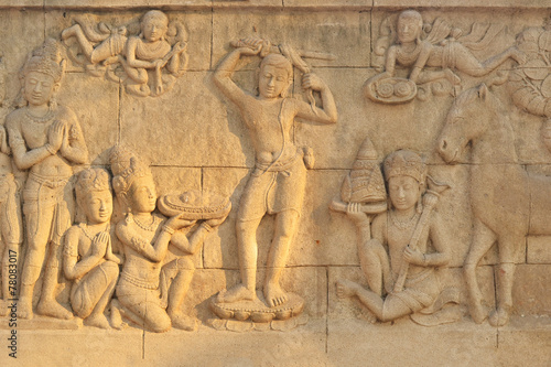 Khmer Art Ancient temple, Cambodia.